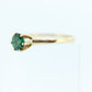 10k Forest Green Spinel ring. Retro Round Cut SPINEL 10k ring. Emerald Green spinel victorian prong ring (44stock)