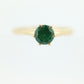 10k Forest Green Spinel ring. Retro Round Cut SPINEL 10k ring. Emerald Green spinel victorian prong ring (44stock)