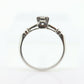 Art Deco PLATINUM Diamond Solitaire Ring. Platinum 1/2ct diamond Square setting Solitaire engagement Ring st(472)