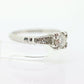 Art Deco PLATINUM Diamond Solitaire Ring. Platinum 1/2ct diamond Square setting Solitaire engagement Ring st(472)