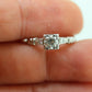 Art Deco PLATINUM Diamond Solitaire Ring. Platinum 1/2ct diamond Square setting Solitaire engagement Ring st(472)
