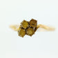 Honey comb citrine ring. 10k Yellow Gold citrine ring.