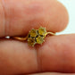 Honey comb citrine ring. 10k Yellow Gold citrine ring.