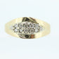 14k Diamond Pave Encrusted Band. Women or Men Diamond Dome Bombe Cluster band st140