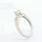 14k Princess and Baguette diamonds ring. RJM Royal Engagement ring. st(190)