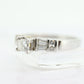 14k Princess and Baguette diamonds ring. RJM Royal Engagement ring. st(190)