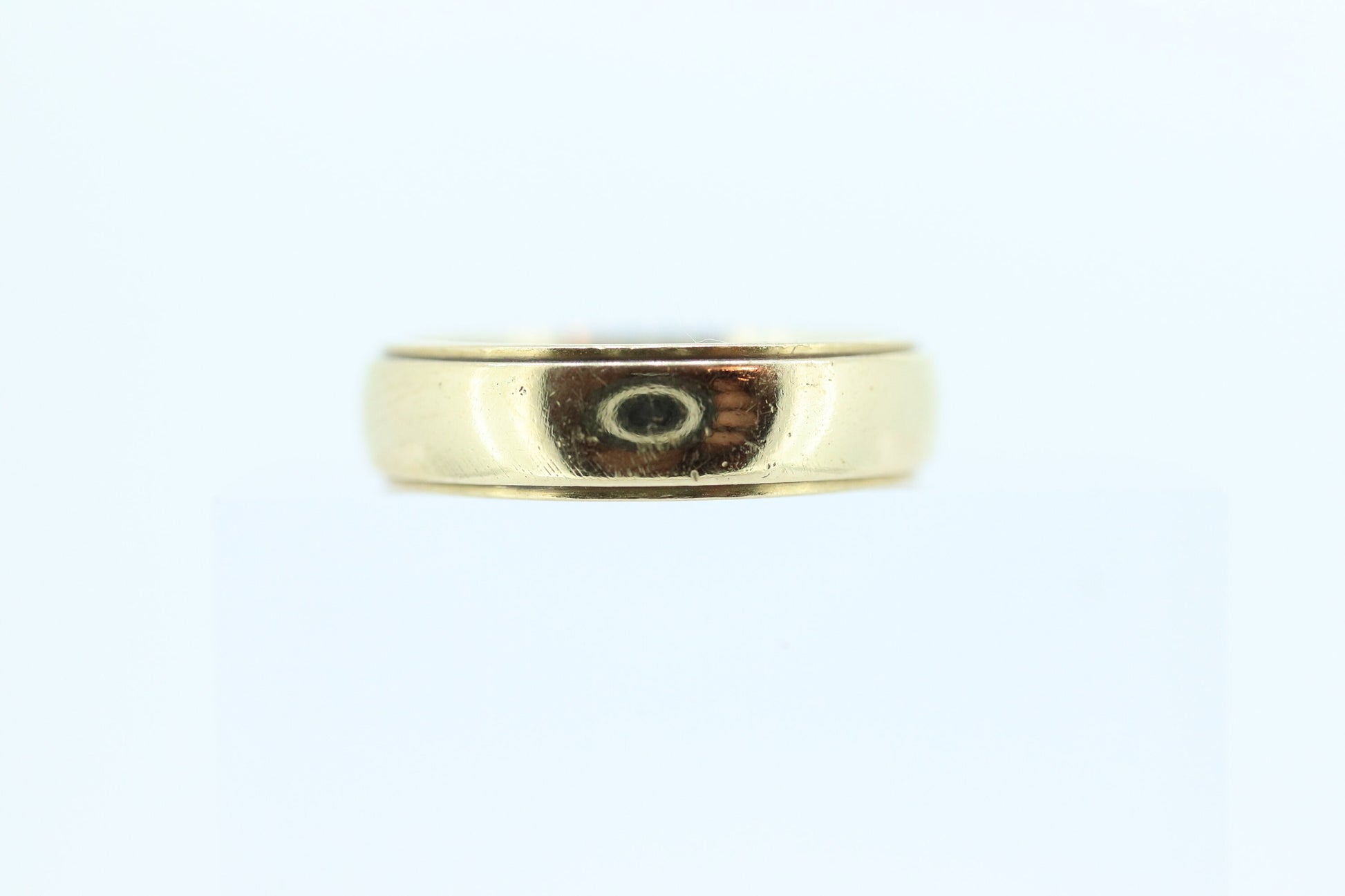 ARTCARVED JR Wood and Sons 14k Gold wide wedding band Ring Sz 4.75