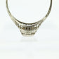 18k Art Deco Diamond ring. 18k White Gold Filigree Ring.st150