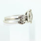 14k Marquise Diamond (0.48ctw) Wedding set. 14k white gold Bridal Set with a diamond. st403