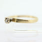 14k Diamond Solitaire. 14k Yellow gold engraved illusion set Daisy diamond ring.