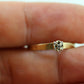14k Diamond Solitaire. 14k Yellow gold engraved illusion set Daisy diamond ring.