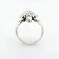 Zuni Navajo Turtle Tortoise Sterling Silver Signet ring. Turtle Turquoise Bezel set Ring.  St(10)
