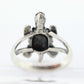Zuni Navajo Turtle Tortoise Sterling Silver Signet ring. Turtle Turquoise Bezel set Ring.  St(10)