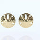 14k Gold Stud SeaStar Sea star Earrings. 14k Yellow gold Sea Star medallion earrings st(44)