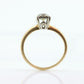 Art Deco Diamond Solitaire Ring. 14k Gold European Cut diamond  engagement Ring