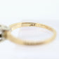Art Deco Diamond Solitaire Ring. 14k Gold European Cut diamond  engagement Ring