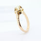Victorian 18k Rose Gold Diamond Solitaire. 0.36ct Old Mine Cushion Cut Buttercup Diamond setting.