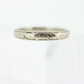 JR Wood and Sons 18K Band. 18k White Gold Embossed Flower Blossom Antique 1920s engraved 18K ring.
