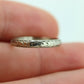 JR Wood and Sons 18K Band. 18k White Gold Embossed Flower Blossom Antique 1920s engraved 18K ring.