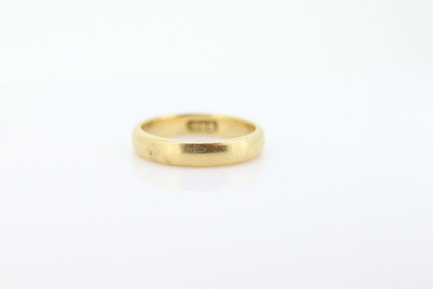 JR Wood 18k Yellow Gold band. Antique Early 1900s 18k Yellow Gold Jr Wood (Art Carved) Wedding Band.