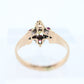 Victorian Garnet and Pearl Seed ring. Antique 10k Rose Gold Victorian Pearl Seed Garnet cluster ring.