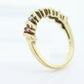 Multi-Color Gem Ring. 10k Eternity Band. Ruby Sapphire Topaz Emerald Amethyst