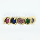 Multi-Color Gem Ring. 10k Eternity Band. Ruby Sapphire Topaz Emerald Amethyst