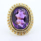 Art Deco Amethyst Ring.  14k Gold and a HUGE 16 ct Amethyst Ring. Size 6.5 Womens. February Amethyst. Art Deco Cocktail Ring.