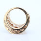 Filigree Signet Hollow ring. 14k Rose gold ring. Rose flower band. gold pinky ring Italian Golden Clef International. Rose Gold Signet Ring