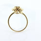 Diamond Cluster Ring. 14k yellow gold Engagement Ring. Marquise Diamond cluster ring. Handmade shank. 0.30ctw Diamonds