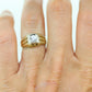 14k Mens Diamond Solitaire ring. 1/2ct Diamond bezel set into multi-tone 14k Gold. Antique MENS GENTS Gentleman ring. STOCK 28-7/50