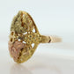 Black Hills Gold Statement ring. 10k Multi-Tone Black Hills Gold Multi Color Ring. st(86/25)