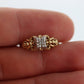 Art Deco Diamond ring. 14k Yellow and White Gold Square table. st(80/84)