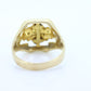 Black Hills Gold Ring. Heavy 10k Vintage Black Hills Gold Mens Statement Ring. sz 12 stock (103/50)