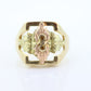 Black Hills Gold Ring. Heavy 10k Vintage Black Hills Gold Mens Statement Ring. sz 12 stock (103/50)
