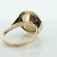 8k Large Round Orange CORAL ring. 8k Bubble Coral Cabochon bezel set Dome statement ring. St(47/15)