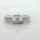 14k Diamond Wedding Ring Set. Delicate White gold Engagement and Wedding rings. st(132/25)
