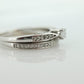14k Diamond Wedding Ring Set. Delicate White gold Engagement and Wedding rings. st(132/25)
