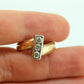 14K Bypass Diamond Ring. Channel Set Diamonds.  Always and Forever Toi et moi band. Yellow Gold ring. Sz7.5 st(138/11)