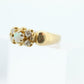 14k Victorian Opal and Diamond ring. 14k Gold Victorian claw opal ring. st(109)