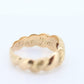 Antique Diamond Bezel Set Solitaire band. 14k Gold Diamond embossed Ring. Victorian Bezel set diamond. st(184) Sz7