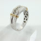 10k Diamond Channel Set Band. White Yellow Gold 5 diamond ring. Mens Ring. 0.55ctw diamonds. ST(166/75)