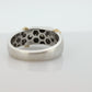 10k Diamond Channel Set Band. White Yellow Gold 5 diamond ring. Mens Ring. 0.55ctw diamonds. ST(166/75)