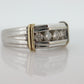 10k Diamond Channel Set Band. White Yellow Gold 5 diamond ring. Mens Ring. 0.55ctw diamonds. ST(166/75)