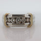 10k Diamond Channel Set Band. White Yellow Gold 5 diamond ring. Mens Ring. 0.55ctw diamonds. ST(166/75)