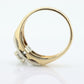 Art Deco Engagement Wedding Diamond Ring Set. Vintage 1930s or 1940s Wedding Ring Set. 14k Multi-Tone with a  Diamond. st(165)