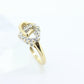 10k Double Heart Ring. 10k Open Interlocking diamond hearts promise ring. st(51/75)