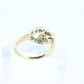 10k Double Heart Ring. 10k Open Interlocking diamond hearts promise ring. st(51/75)