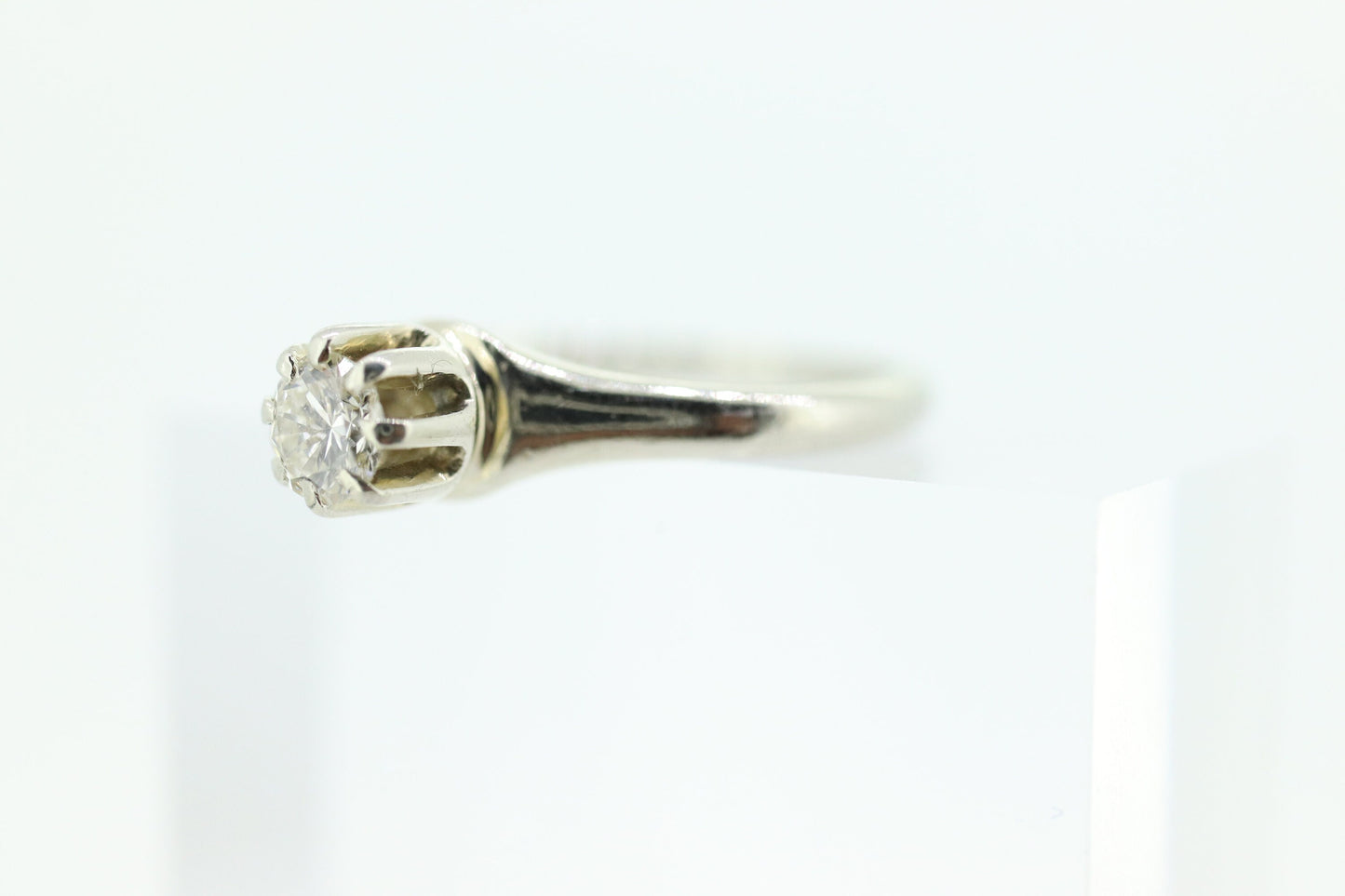 14k TRAUB Orange Blossom Ring. Diamond Solitaire Claw Set. Antique ORANGE Blossom Ring. Stock(230)