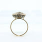 18k  Edwardian Diamond Daisy Cluster Ring. 18k Yellow Gold with old cut diamond arrangement